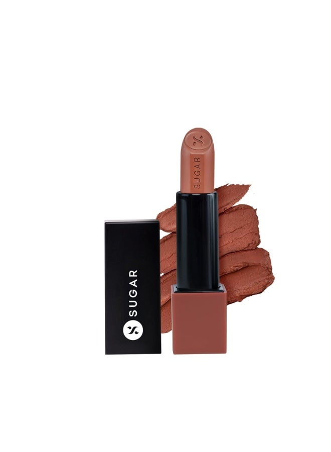 SUGAR Cosmetics Glide Peptide Serum Lipstick with Hyaluronic Acid & Vitamin E | Velvet Matte Finish | Long Lasting & Pigmented | 1 Swipe Full Coverage | 4.2gm - 01 Santorini Sunset - Image 1